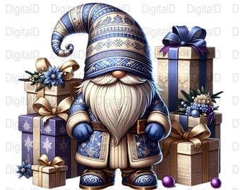 Urlaub Gnom PNG Datei, Weihnachtsgeschenke Bild, Skandinavisches Design (Digitaler Download)
