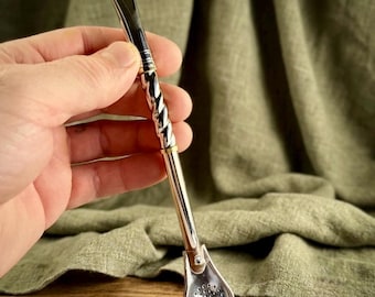 18cm ステンレススチール＆真鍮ボンビリャ – エレガントなマテ茶用ストロー（フィルター付き） – プレミアム180mmメタルマテ茶用ストロー
