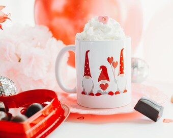 Gnome Gift Ideas Coffee Mug for Couple, Valentine Gnome Gift Ideas To Gnome me is to Love me  - 11 oz.
