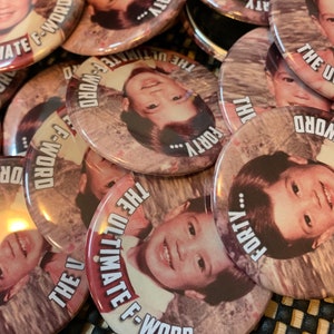 Custom 40th Party Favor, Milestone Birthday Photo Pins, Adult Party Favors - 15 pieces +