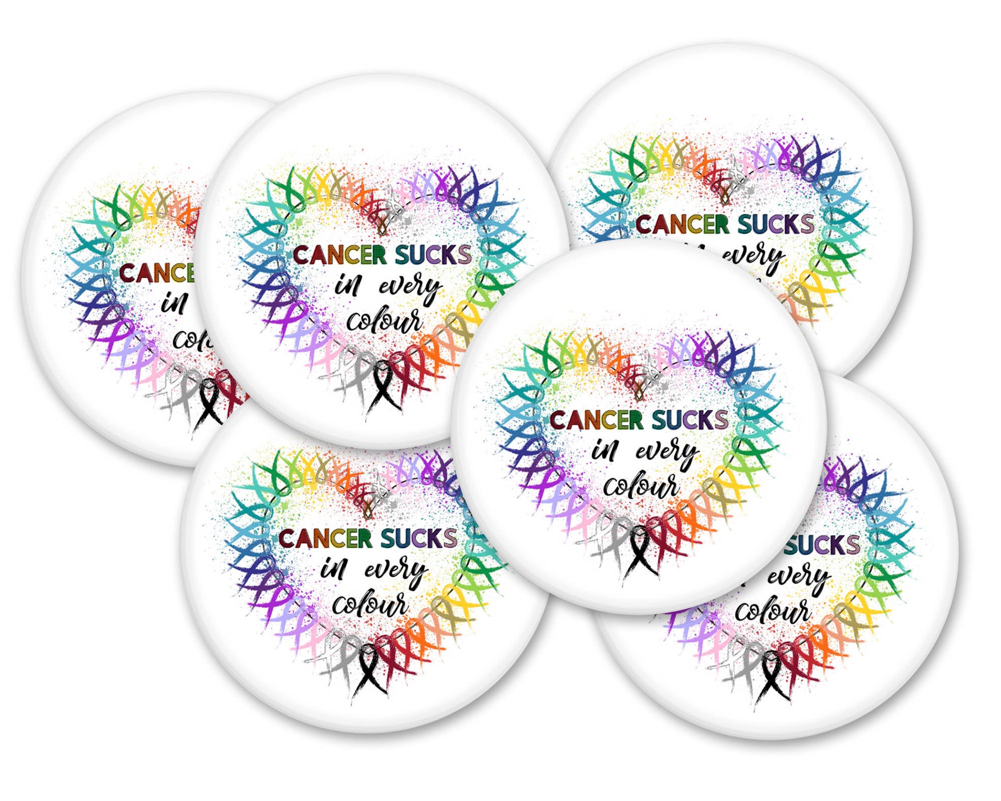 Cancer Awareness Button Pins For Survivor Cancer Ribbon Etsy