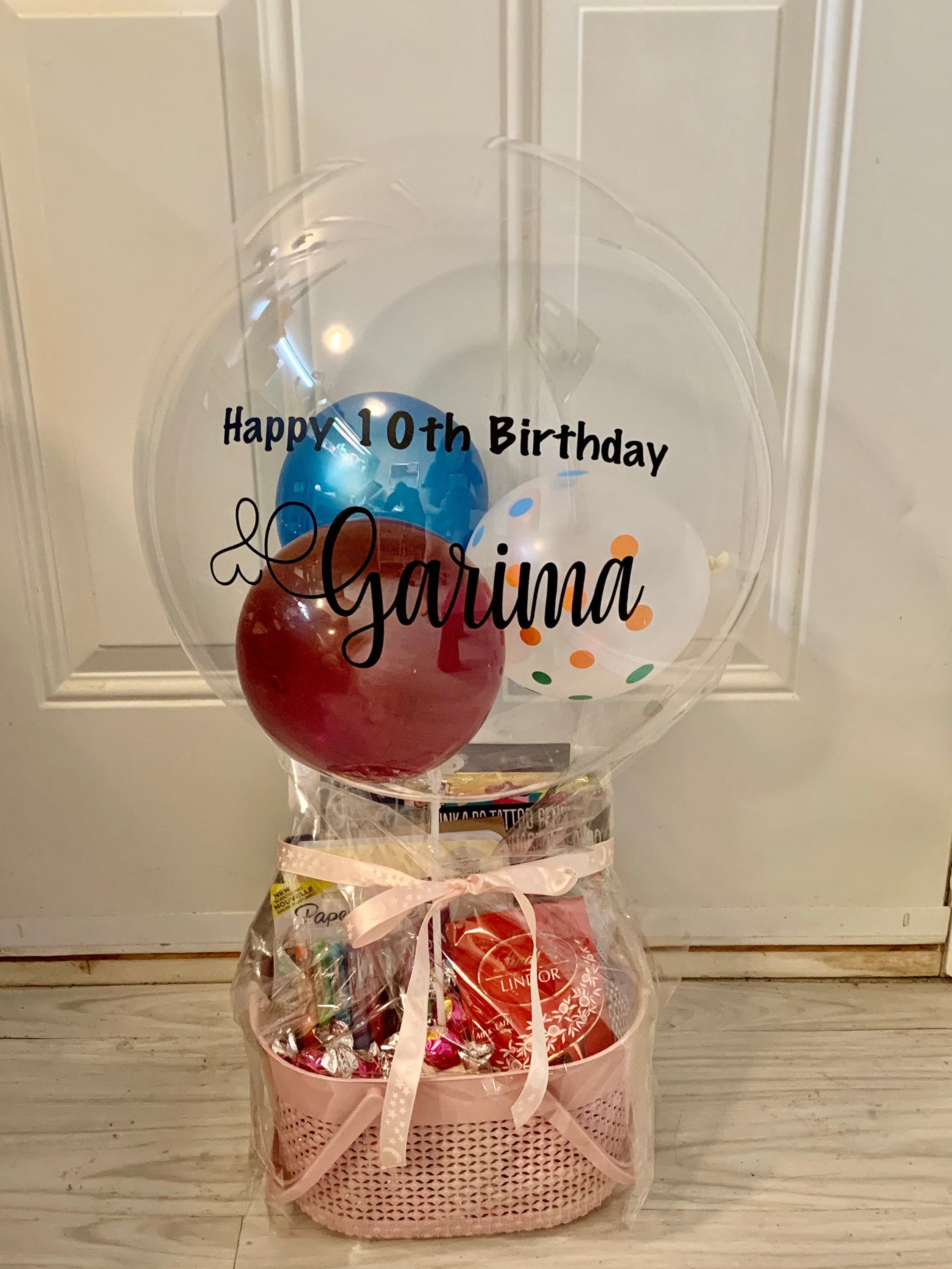 Personalized Balloon Gift Basket Custom Inspired Gift Ideas Etsy