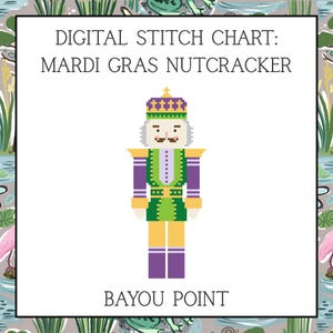 Cascanueces de Carnaval en PDF digital, lienzo de bordado de malla 18, lienzo de bordado digital en PDF