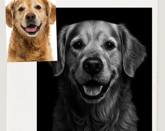 Forever Pup Portrait | Custom Digital Dog Art from Photo | Instant Download