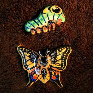 Swallowtail butterfly pin set