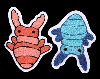 Broderad lapp med Antlion-motiv (gjord av min mamma)