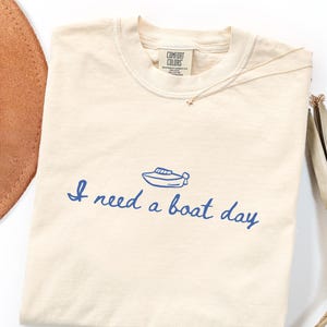 Comfort Colors Boat Day Shirt, Funny Boating Apparel Celebrating Lake Life image 2