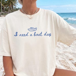Comfort Colors Boat Day Shirt, Funny Boating Apparel Celebrating Lake Life image 1