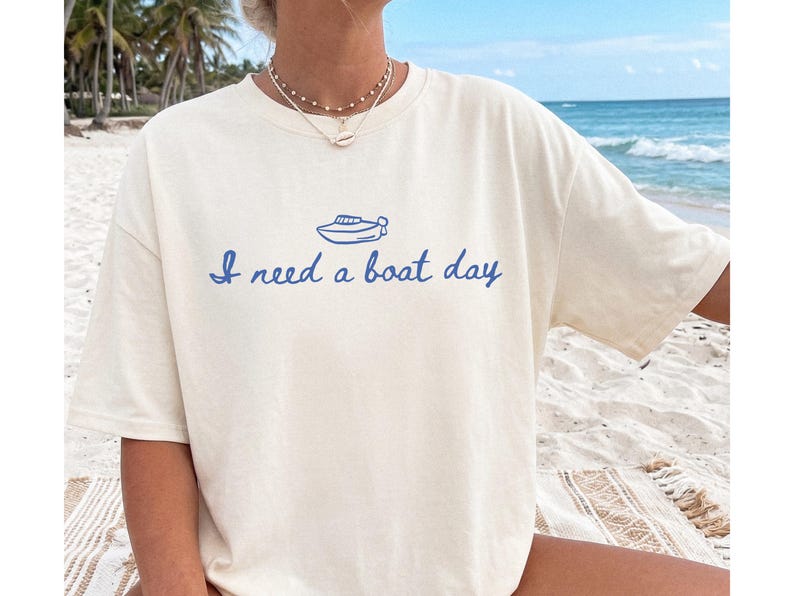 Comfort Colors Boat Day Shirt, Funny Boating Apparel Celebrating Lake Life image 1