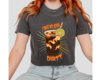 Retro Dirty Soda Graphic Tee - Comfort Colors Unisex T-Shirt