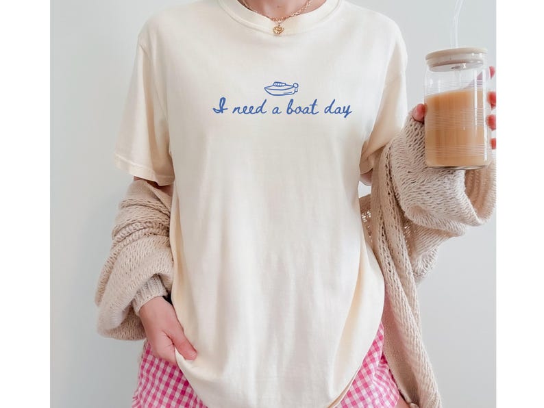 Comfort Colors Boat Day Shirt, Funny Boating Apparel Celebrating Lake Life image 3