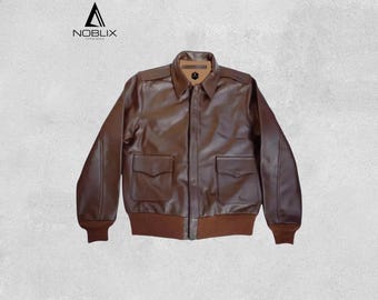 Vintage 1960s Era Leather Flying Jacket, Soft, Lined, Talon