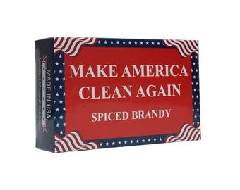 Spiced Brandy Soap Bar, American Flag Design, All Natural