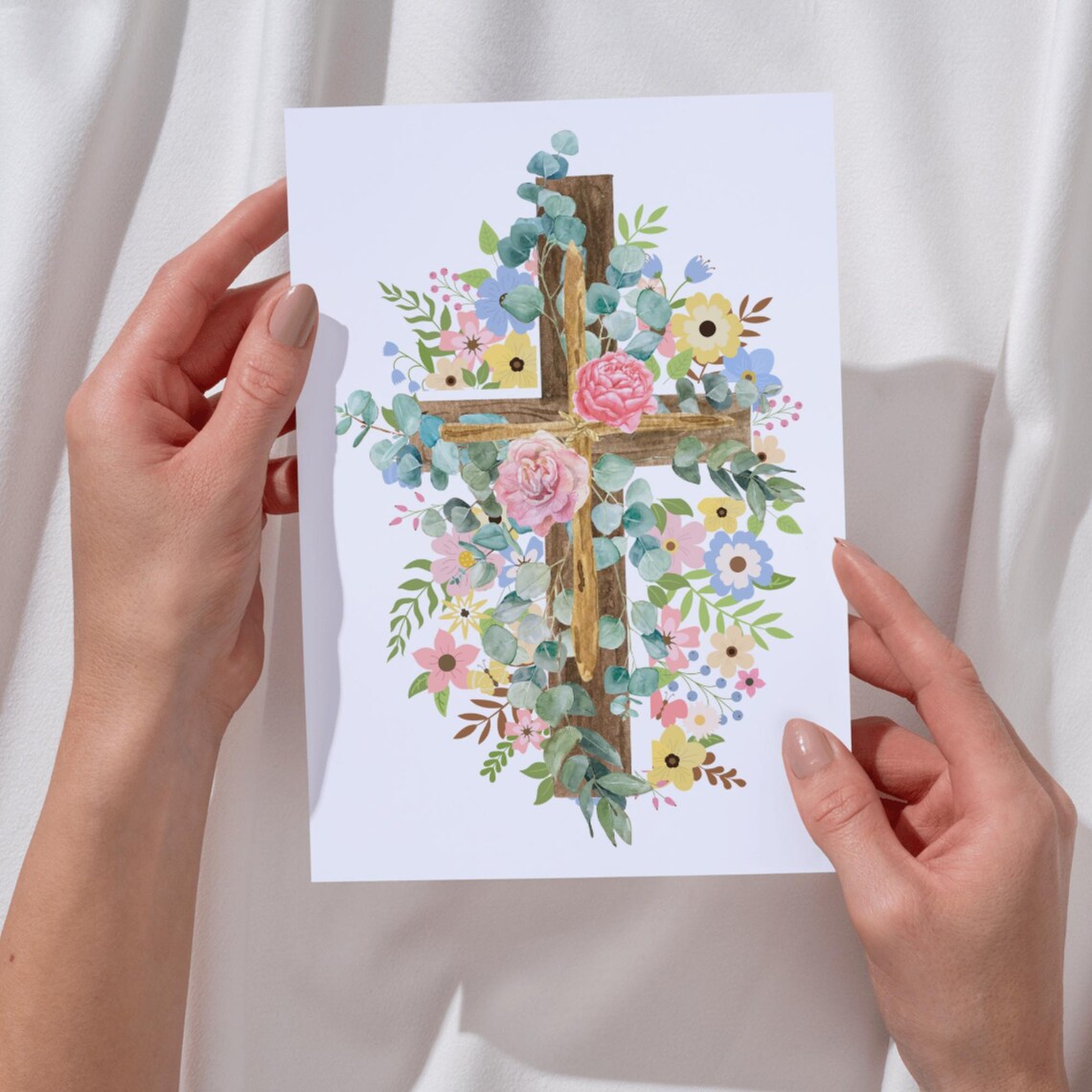 Easter Rugged Cross Rugged Easter Cross With Flowers PNG, Digital Download - Etsy