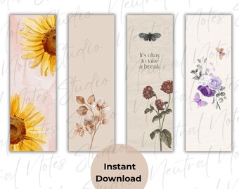 Marque-pages imprimables esthétiques neutres, marque-pages silhouette de femmes minimalistes, ensemble de marque-pages dessin au trait, téléchargement numérique, magie fille noire