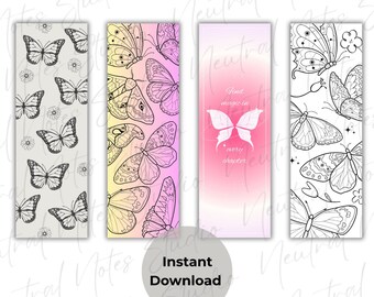 Marque-pages imprimables esthétiques neutres, marque-pages silhouette de femmes minimalistes, ensemble de marque-pages dessin au trait, téléchargement numérique, magie fille noire