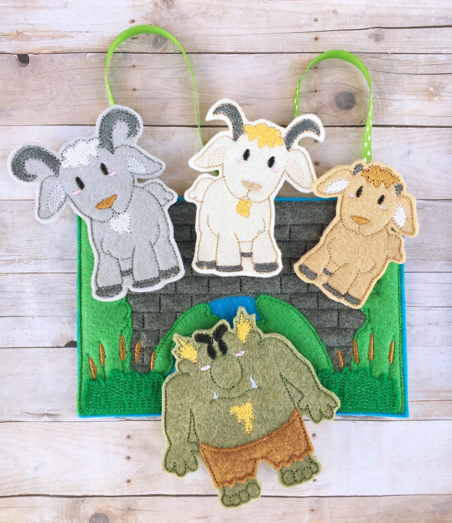 3 Billy Goats Gruff Busy Bag Quiet Book Page With Matching Etsy