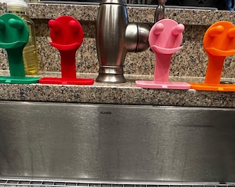 3D Printed Scrub Mommy Holder with Stick – Cute Sink Organizer