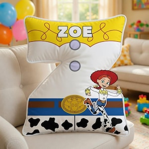 Personalized Toy Story Letter Pillow, Custom Name Pillow, Woody Buzz Alphabet Cushion, Cartoon Plush Pillow, Baby Shower Decor Gift image 5