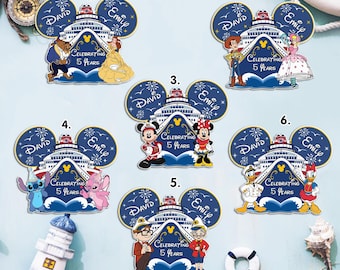 Personalized Disney Cruise Couple Door Magnet, Just Married Magnet, Honeymoon Cruise Decor, Custom Wedding Anniversary Stateroom Door Magnet