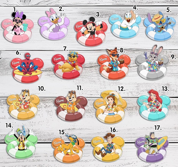 All Disney Characters Summer Cruise Magnet Mickey Friends Pool Float Toy Story Princess Disney Cruise Line Door Magnet Family Vacation