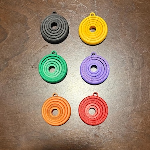 Gyro fidget toy with keychain loop.