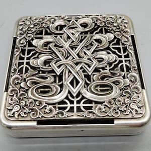 Tibetan Buddhism Ink Box: Eight Auspicious Symbols, Incense Burner