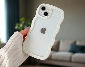 Shockproof iPhone Case: Transparent Hard Cover with Ribbed Lines