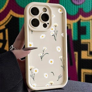 Pastel Floral iPhone Case: Soft Silicone Shockproof Cover