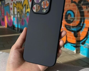Matte Black iPhone Case: Soft Silicone, Scratch & Shock Protection