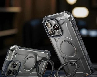 TitanGuard Magnetic Armor: funda resistente con botón para cámara y soporte integrado