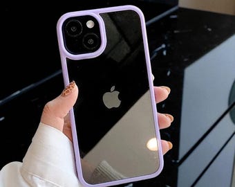 CandyFlex iPhone Case: Transparent Shockproof Cover with Colorful Bumper