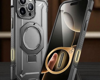 IronClad Magnetic iPhone Case: Rugged Armor, Kickstand & Camera Button