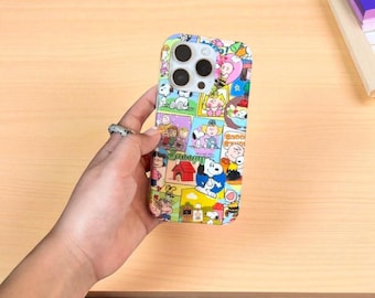 Snoopy iPhone Case: Cartoon Peanut Design with Strap
