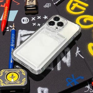 Clear Shockproof iPhone Case with Card Holder - ShieldPocket Flex