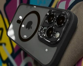 Clear Shockproof iPhone Case with Card Holder - GlowNest Armor