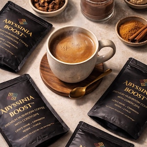 Abessinien Boost äthiopischer Pilzkaffee - Löwenmähne, Cordyceps, Reishi-Mischung