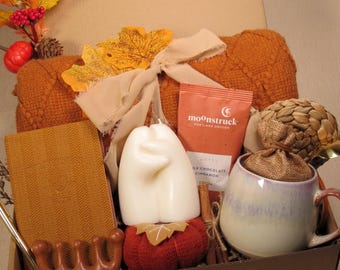 Fall Gift for Her,  Hug in a Box, Comfort Gift BasketFor Women, Care Package, Hygge Gift Box, Cozy Blanket Gift, Thinking of You Gift