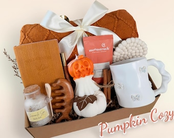 Regalo autunnale per lei, regalo di Halloween, abbraccio in una scatola, regalo di apprezzamento, pacco regalo per lei, coperta accogliente, regalo per le donne, regalo per gli amici