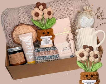 Self Care Box For Women, Thinking of You Box, Cheer Up Gift, Hygge Gift Box, Self Care Gift Basket, Sending Love and Hugs, Friendship Gift