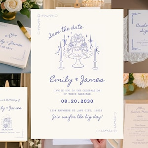 Whimsical Wedding Program Template Bundle · Hand-Drawn Handwritten · Editable Digital Download · Minimalist Wedding Decor Printable