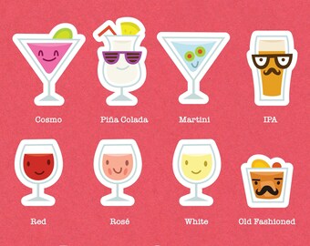 Drinking Buddies: Happy Hour Sticker Sheet