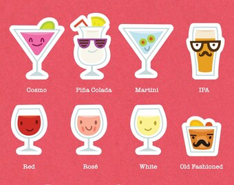 Drinking Buddies: Hoja de calcomanías Happy Hour