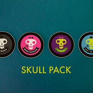 Skull Pack - Four Skull Stickers
