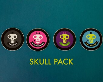 Pack Calaveras - Cuatro pegatinas de calaveras