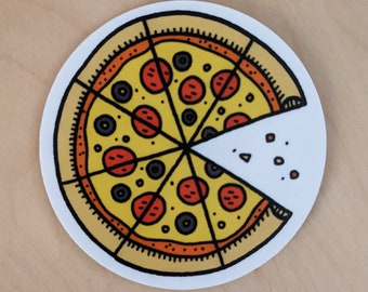 Pepperoni & Olive Pizza Sticker