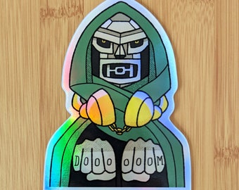 Doctor Doom MF Doom Holographic Sticker