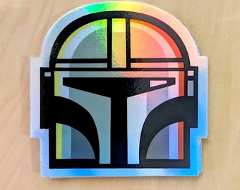 Holographic The Mandalorian aka The Mando sticker