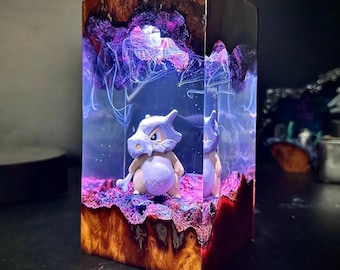 Lampa z żywicy do gier Pocket Monster – ręcznie robiona lampa nocna z żywicy epoksydowej, dekoracja biurka w stylu anime, akcent do pokoju gier, wyjątkowy prezent dla niego