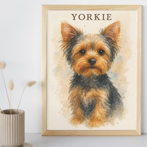 Yorkshire Terrier Poster: Matte Vertical Print, Dog Lover Wall Art